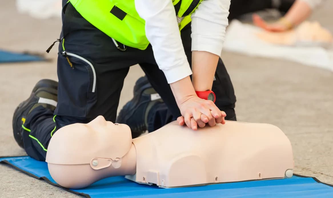 First aid training illustration