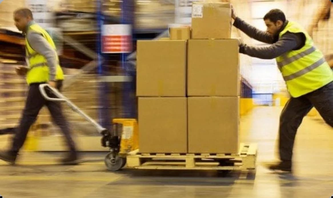 Manual handling techniques training illustration