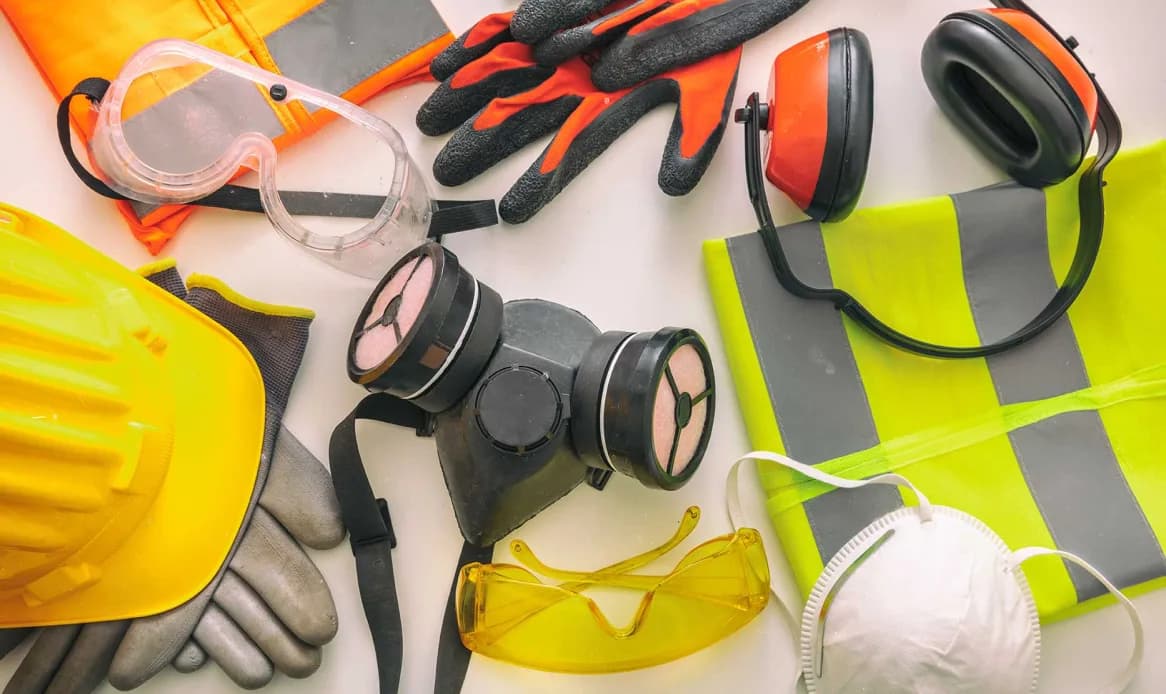 Personal protective equipment training illustration